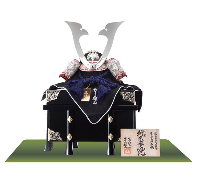 五月人形・広島 厳島神社所蔵 国宝模写 紺糸威兜 単品 No411F