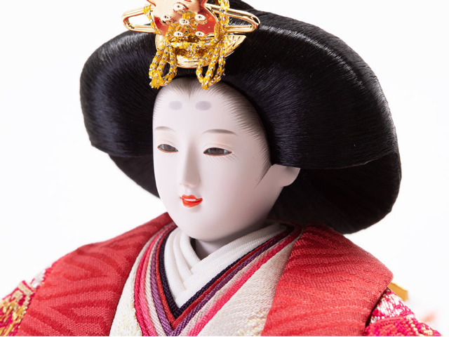雛人形・京十一番親王欅平台飾りＮｏ１００９Ｄセット　女雛のお顔