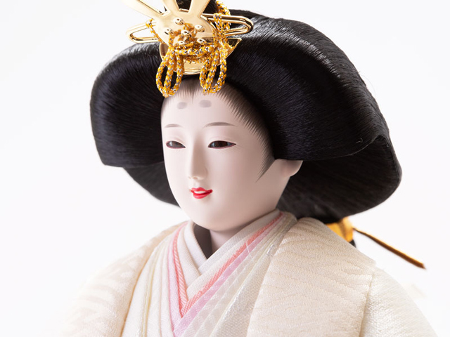 雛人形・京十番塗り欅平台立雛親王飾　Ｎｏ１３０６Ｂ　姫のお顔