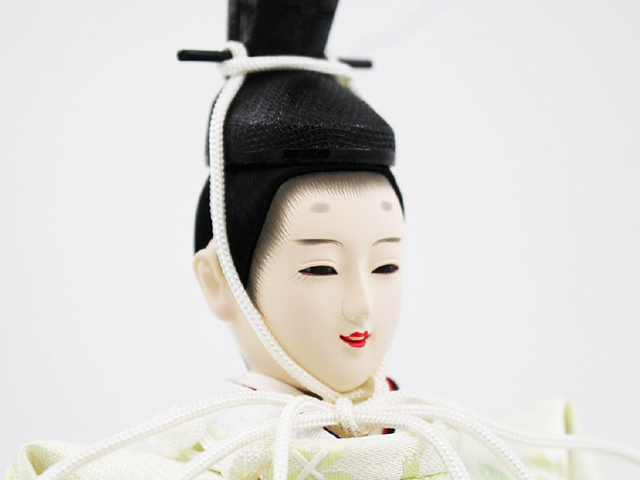 雛人形・京十番立雛親王飾り ケース入り　ＮＯ　Ｋ１０１　男雛のお顔