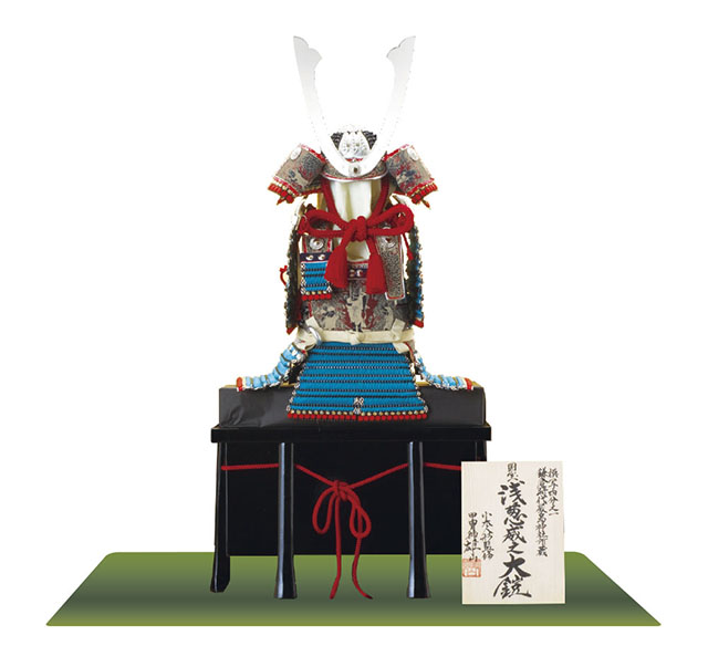 五月人形・ 広島　厳島神社所蔵 　国宝模写　浅葱綾威之大鎧 鎧単品 Ｎｏ３３１Ｅ