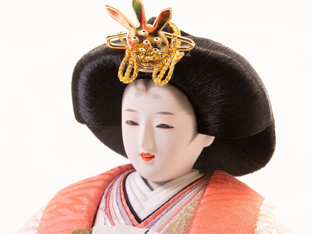 雛人形・京十一番親王　焼桐平台飾り　ＮＯ１００９Ｅ　女雛のお顔