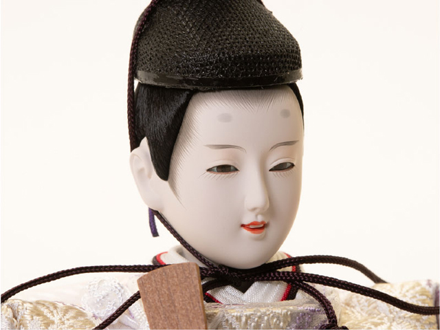 雛人形・京十二番親王　檜平台飾り　ＮＯ１２０７　男雛のお顔
