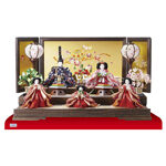 雛人形・京十一番親王焼桐二段飾り 親王・柳官女付五人飾り　　Ｎｏ２９９５Ｂ