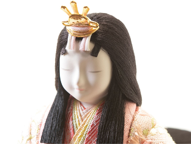 雛人形・木目込人形 真多呂作　親王平台飾り 煌球雛　Ｎｏ２５５１　女雛のお顔