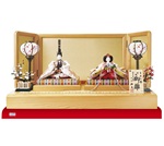 雛人形・金彩京刺繍衣装 松寿作 松寿作　京十一番親王　高野槙平台飾り　ＮＯ１３１１Ｄ