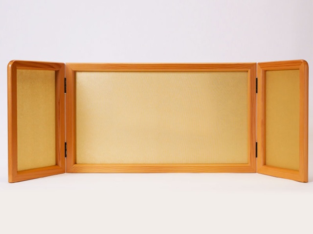 雛人形・金彩京刺繍衣装 松寿作 松寿作　京十一番親王　高野槙平台飾り　ＮＯ１３１１Ｄ 金屏風