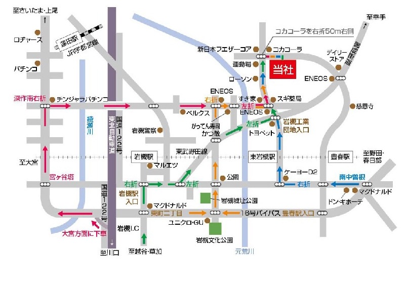 小木人形のお店の場所の地図