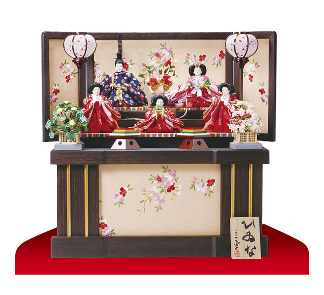 雛人形・京十一番親王柳官女付焼桐収納飾りＮｏ１０１９Ａセット