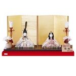 雛人形・木目込人形 真多呂作　親王飾り 正絹 煌珠雛 ２４Ａ　Ｎｏ２７７０