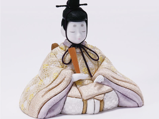 雛人形・木目込人形 真多呂作　親王飾り 正絹 煌珠雛 ２４Ａ　Ｎｏ２７７０　男雛の衣装とお顔