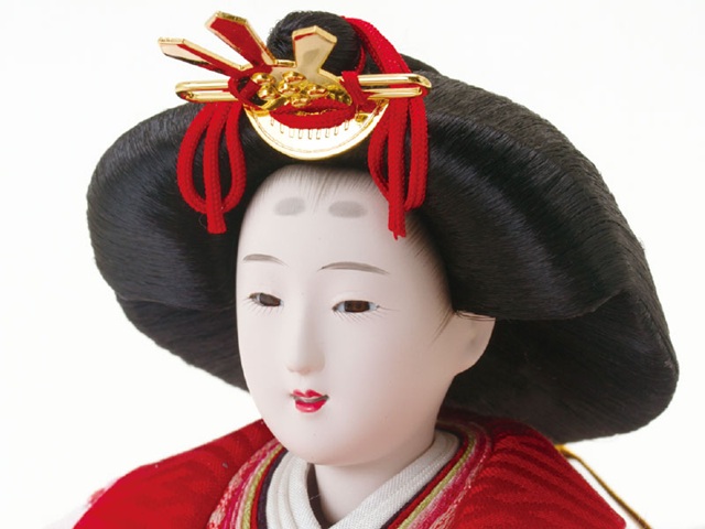 雛人形・京十一番親王焼桐収納飾りＮｏ１０２０Ａセット　女雛のお顔