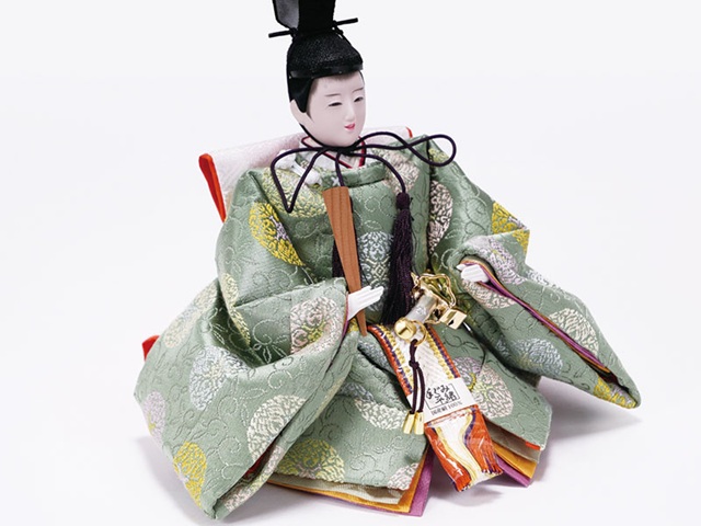 雛人形・京十一番親王 平台飾り NO1209 A 男雛の衣装とお顔