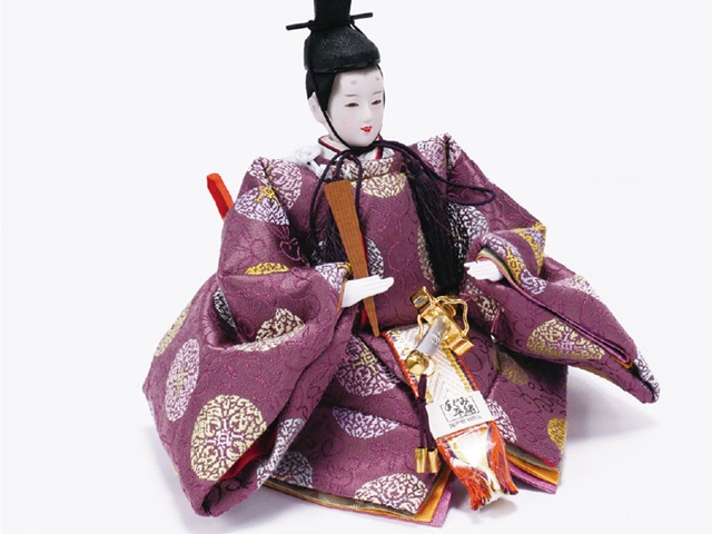 雛人形・京十一番親王　平台飾り　ＮＯ１２０９ Ｂ　男雛の衣装とお顔