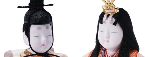 雛人形・木目込人形 真多呂作　親王飾り 正絹 春風雛 　Ｎｏ２７８３ 　女雛・男雛のお顔
